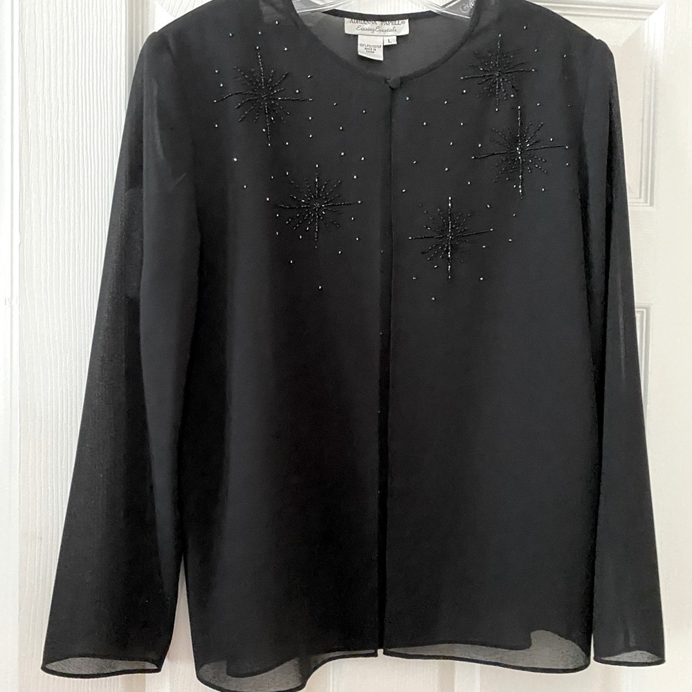 Adrianna Papell Sequin Evening Jacket